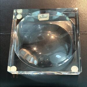 Baccarat Clear Crystal Square Ashtray